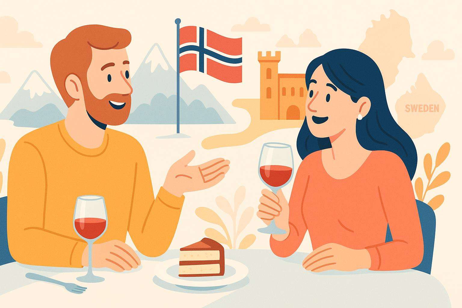  歴史的なディナーの会話