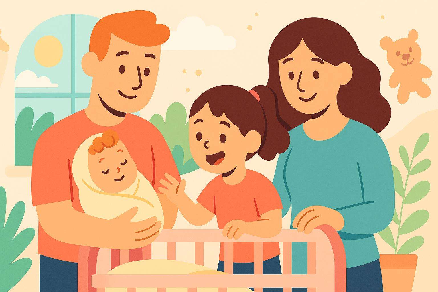  家で生まれたばかりの赤ちゃん