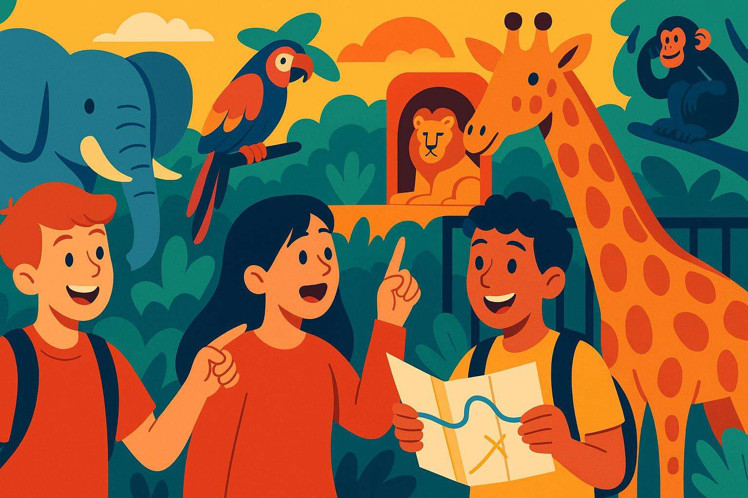  Uma aventura de um dia no zoológico