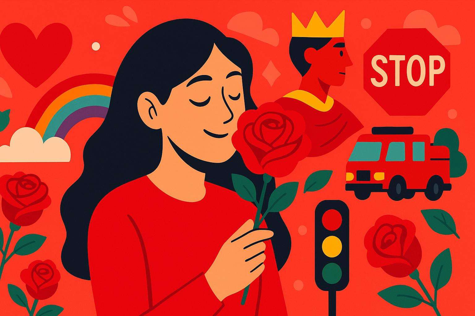  Sự tập trung hấp dẫn về màu đỏ